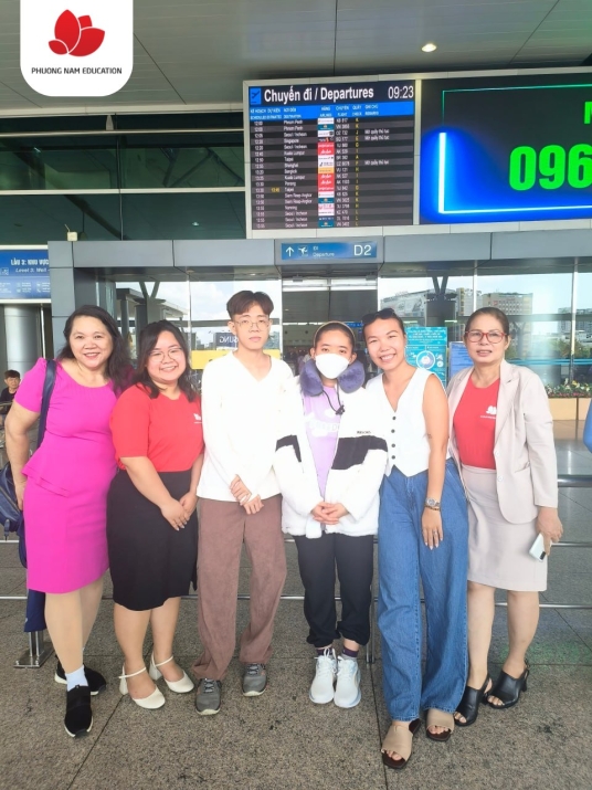 Phuong Nam Education chúc mừng 03 bạn Thanh Thảo, Sinh Phước, Vân Thuyên thuận lợi khởi hành du học nghề Đức ngành Điều dưỡng