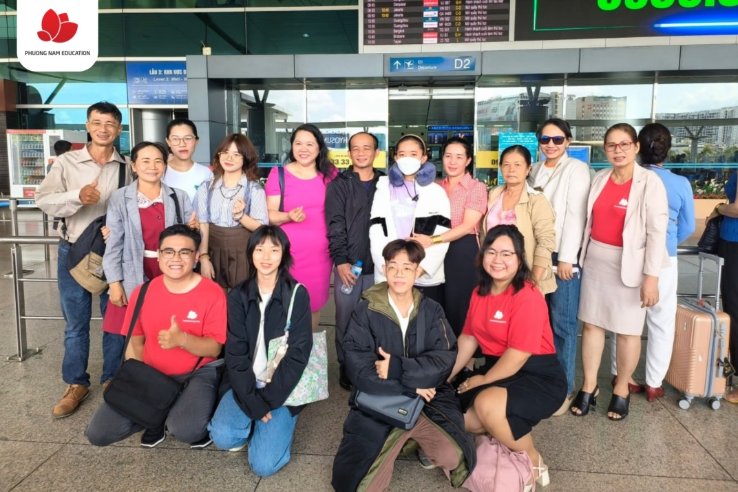 Phuong Nam Education chúc mừng 03 bạn Thanh Thảo, Sinh Phước, Vân Thuyên thuận lợi khởi hành du học nghề Đức ngành Điều dưỡng