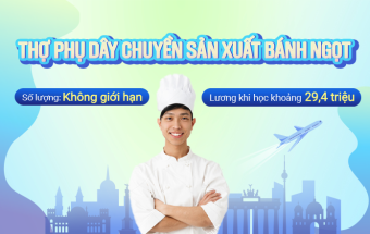 Trở thành Thợ phụ dây chuyền sản xuất bánh ngọt khi chọn du học nghề Đức, lương khi học từ 29 triệu/tháng