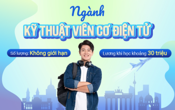 Du học nghề Đức ngành Kỹ thuật viên Cơ điện tử, đài thọ học phí, nhận lương thực tập từ 32.5 triệu/tháng