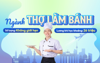 Du học nghề Đức ngành Làm bánh, nhập học T9.2025, vừa học vừa làm hưởng lương 26 triệu/tháng