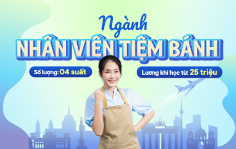 Ứng tuyển làm Nhân viên tiệm bánh tại Đức, nhận lương khi học từ 25 triệu/tháng ngay từ năm đầu tiên