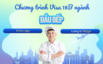 Tuyển Đầu bếp tại Đức - nhận hợp đồng dài hạn, lương 15€/giờ